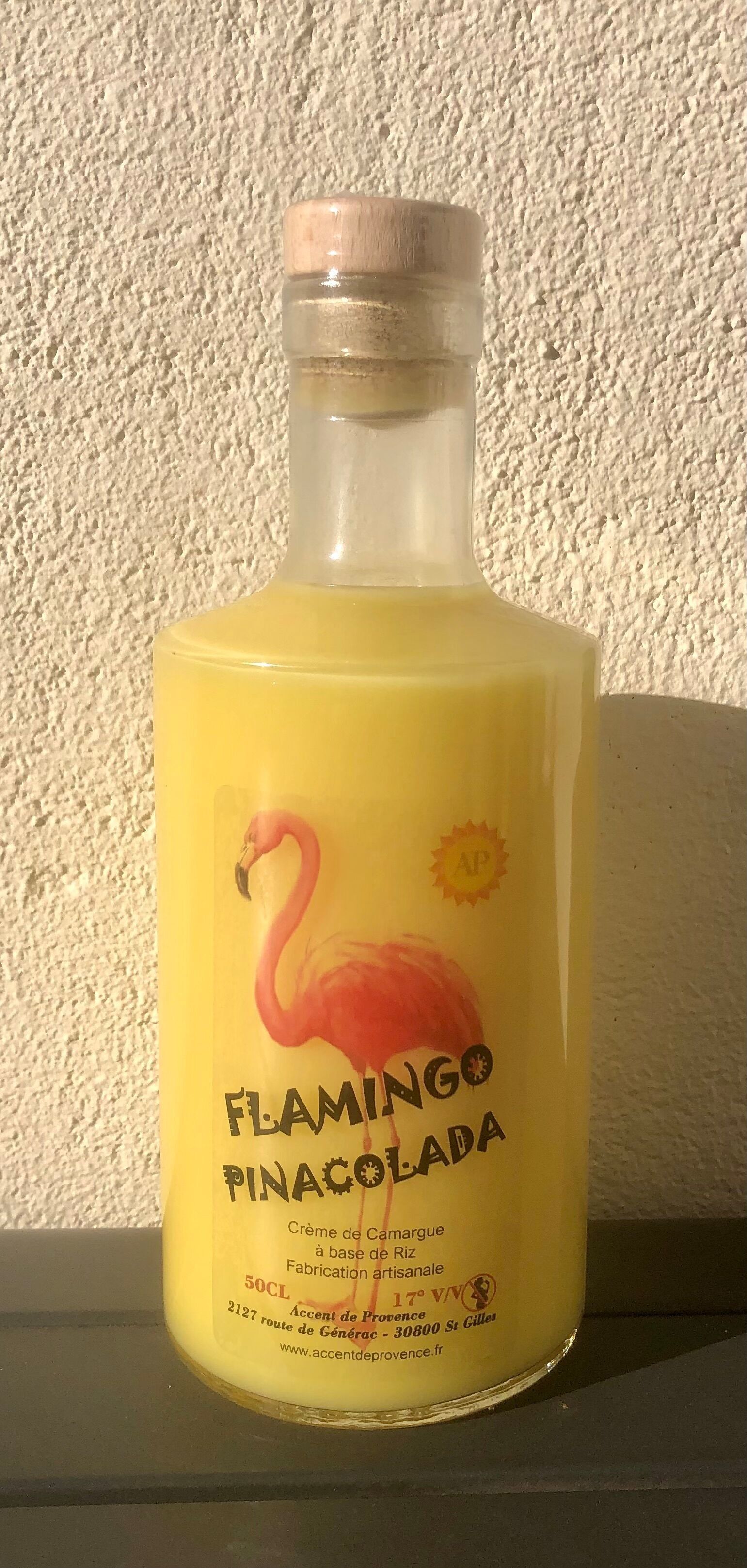 CREMA DI LIQUORE ALLA PINACOLADA DI FENICOTTERI DI CAMARGUE