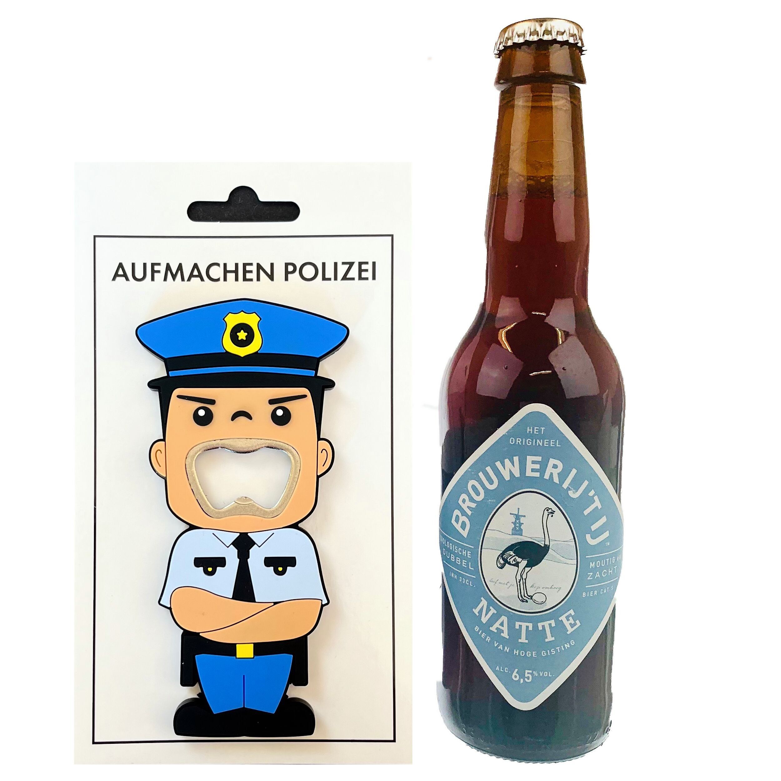 Apribottiglie - Polizia aperta | Apribirra | Piccoli regali per uomini e agenti di polizia | Regali di birra