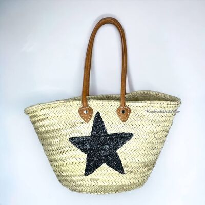 Bolsos de playa Totes, con lentejuelas y asas de cuero