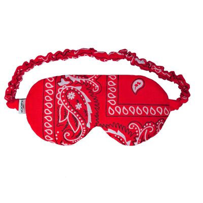 Masque Yeux chaud/froid aux graines de lin et lavande - bandana rouge