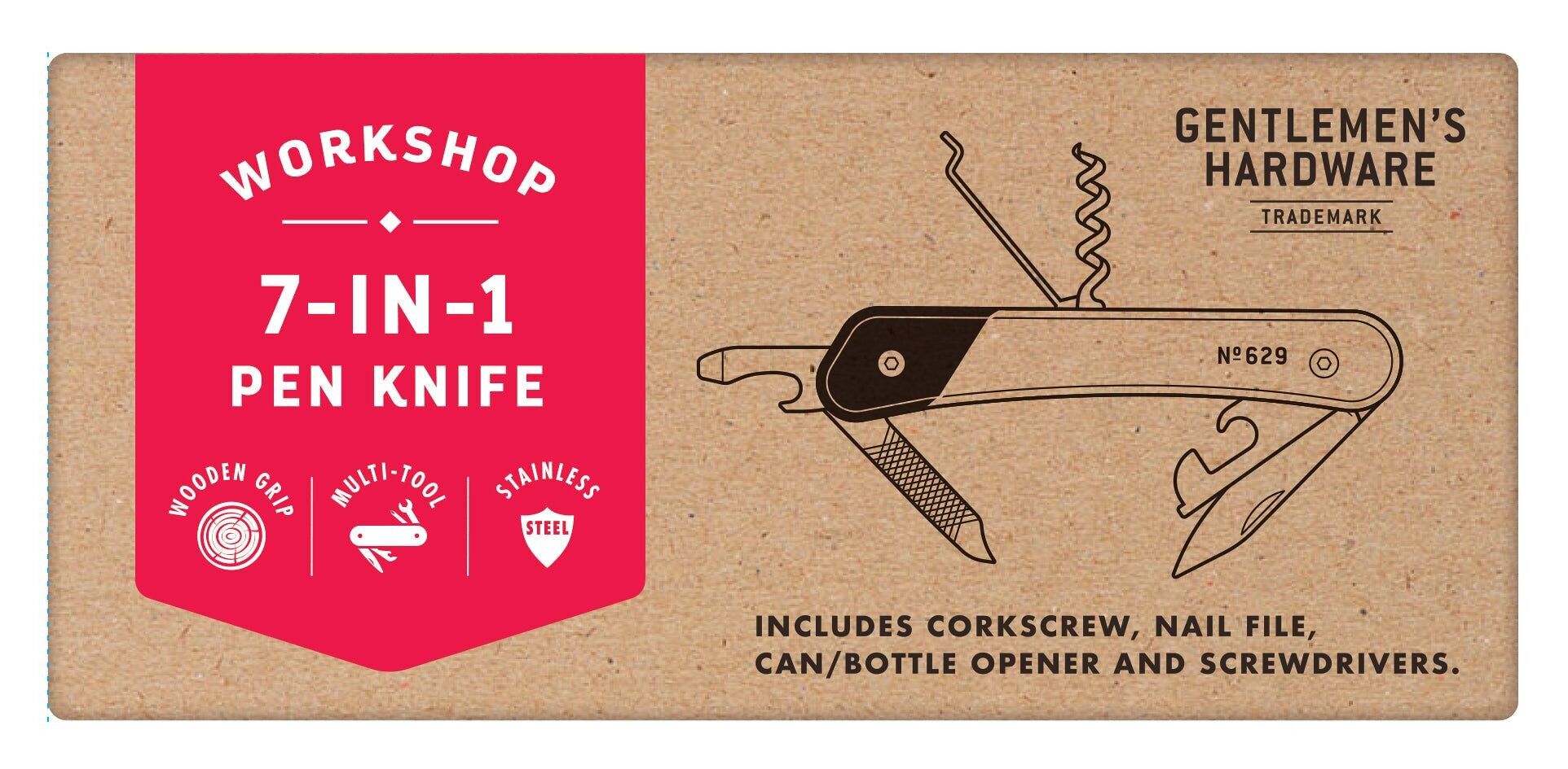 Pen Knife Multi-Tool IMBALLAGGIO KRAFT