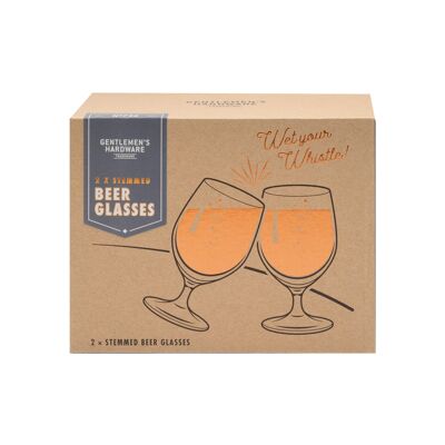 2 Tulip Beer Glasses