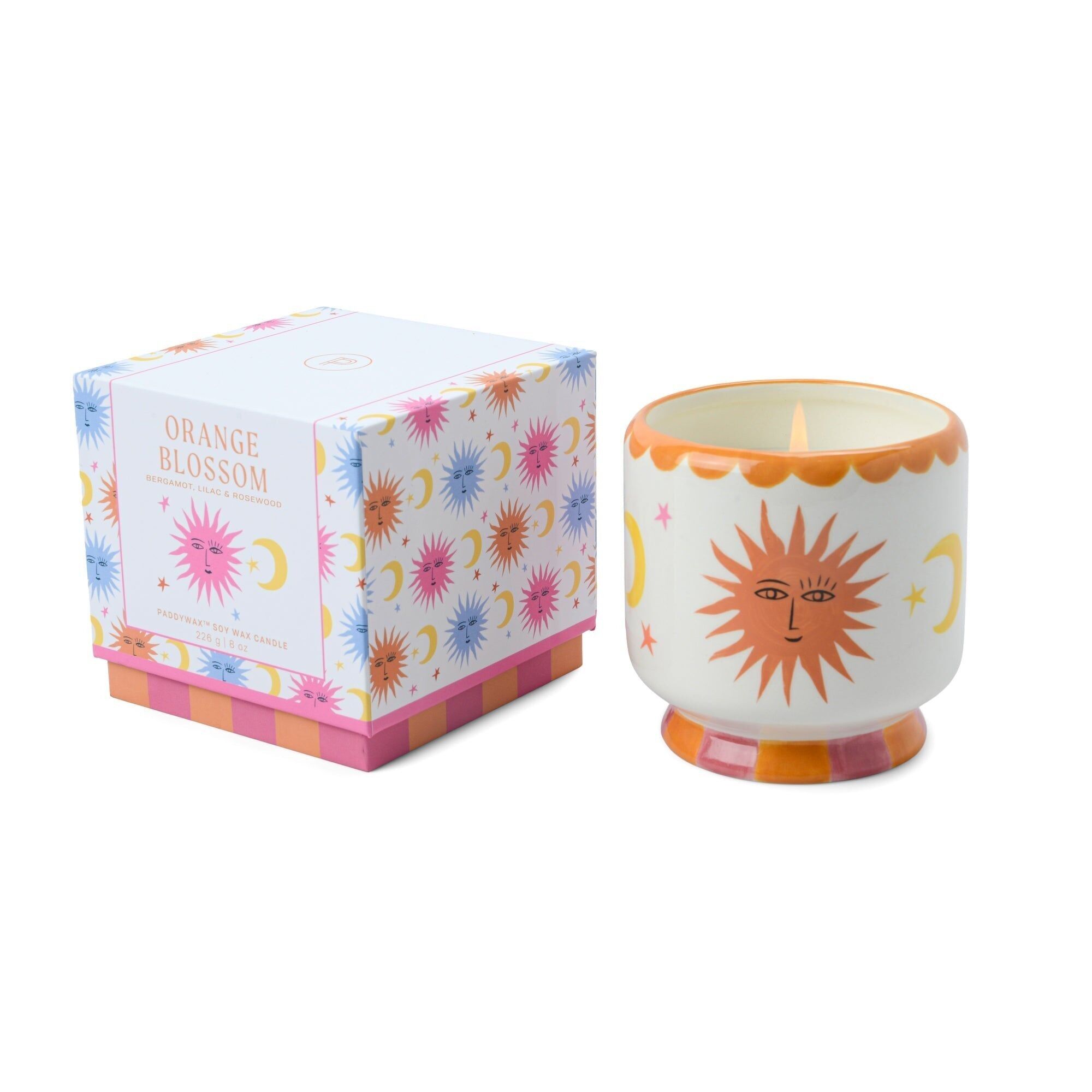 Aggiungi 8 once./226g Candela in ceramica Sun - Fiori d'arancio