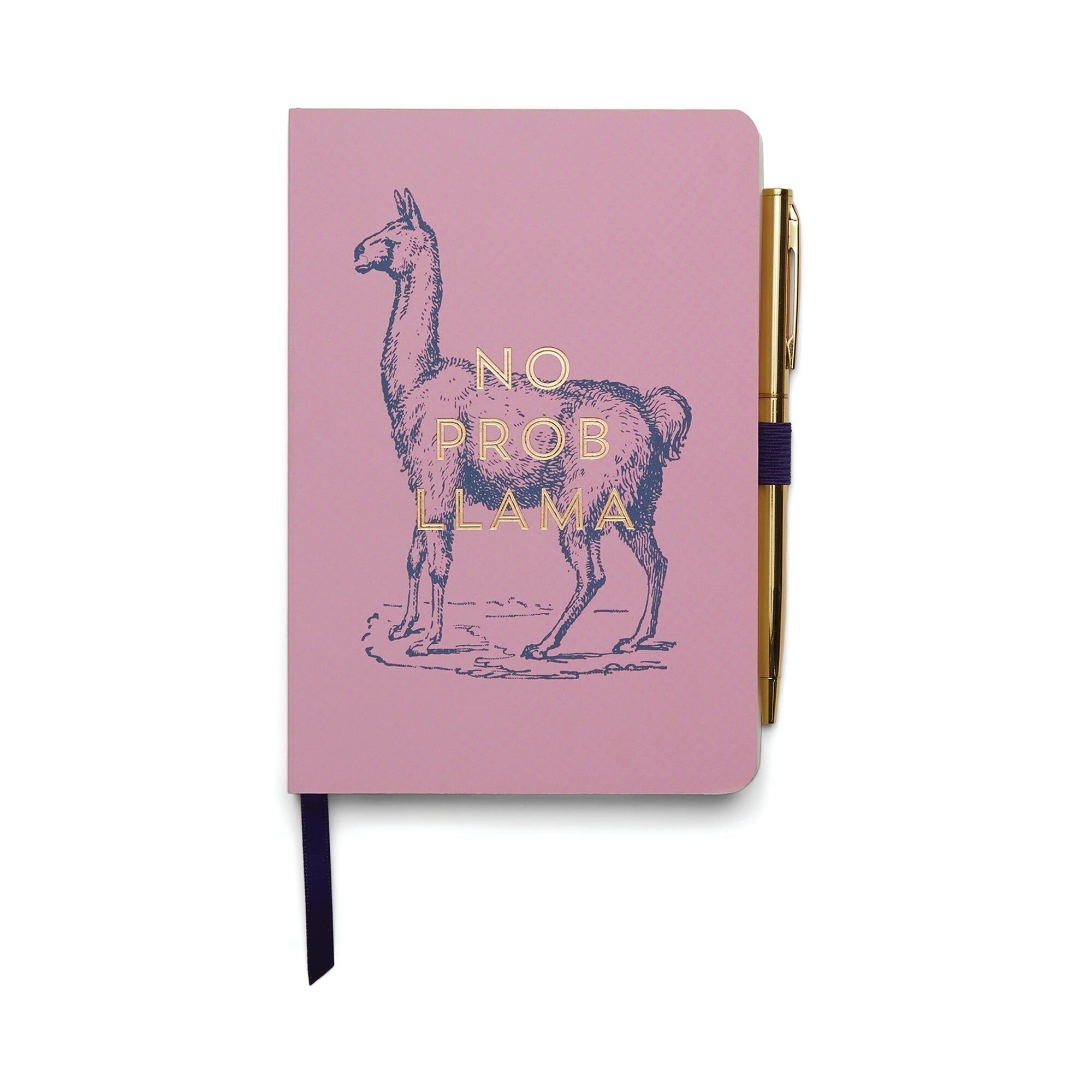 Vintage Sass – No Prob Llama – Notizbuch mit Stift