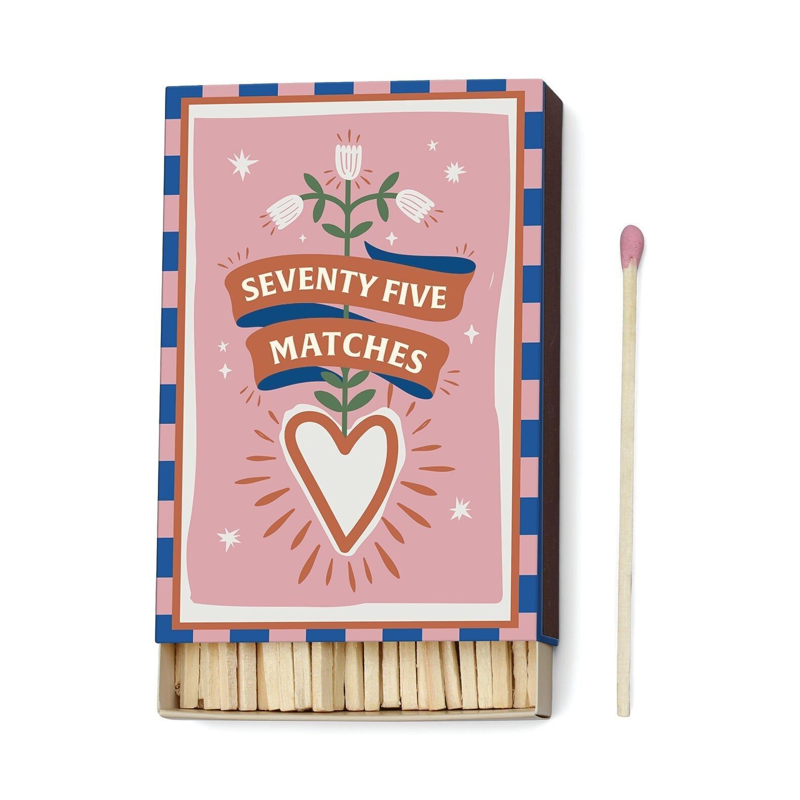 Adopo Boxed Matches "Hearts" set da 75 fiammiferi