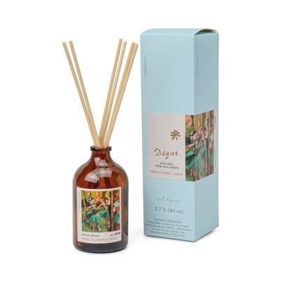 Difusor impresionista de 80 ml: bailarinas de Degas, rosa y verde
