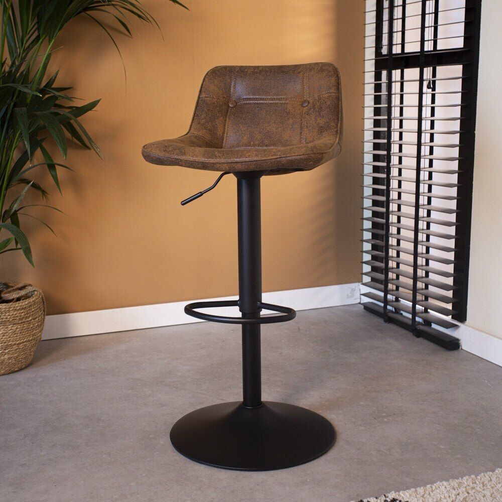 Sgabello da bar girevole industriale Keston marrone