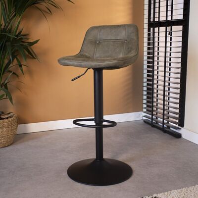 Tabouret de bar industriel Keston vert