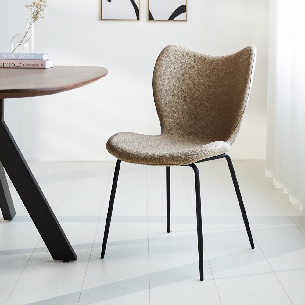 Sedia per sala da pranzo Sia bouclé tortora