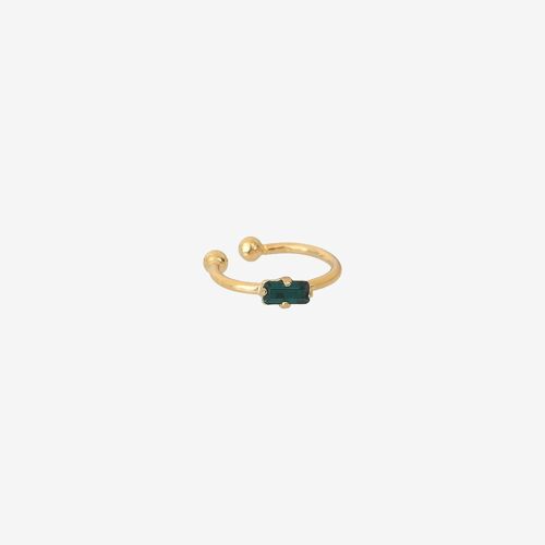 BAGUE D'OREILLE DORÉE EMERALD - BAGUETTE
