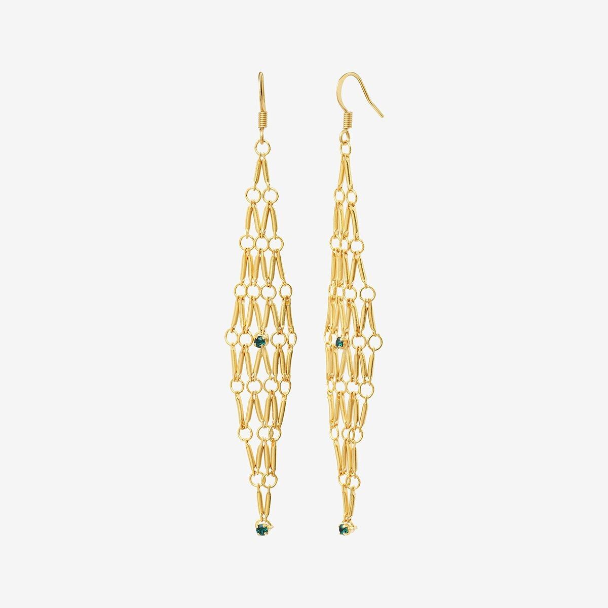 GROSSE SMARAGD-GOLD-OHRRINGE – BARBARA