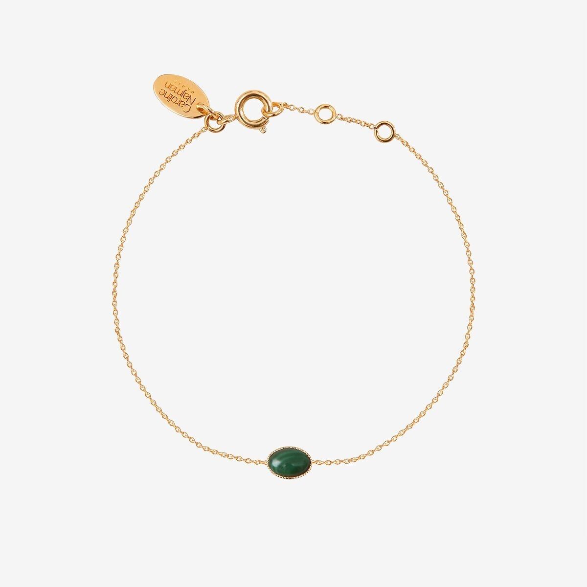 BRACCIALE IN MALACHITE D'ORO - CABINA OVALE