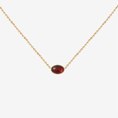 COLLANA IN GRANATO ORO - CABINA OVALE