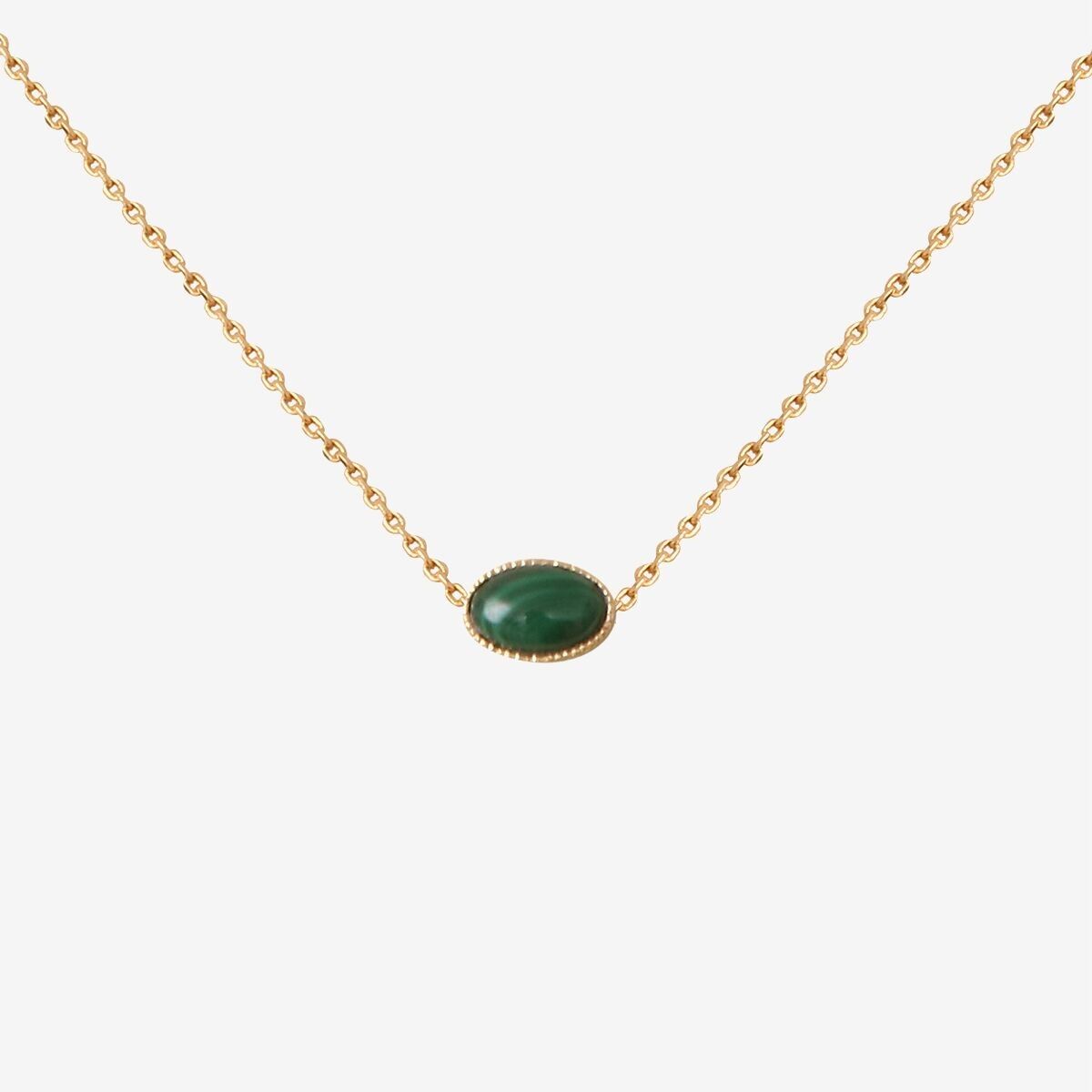 COLLANA MALACHITE ORO - CABINA OVALE