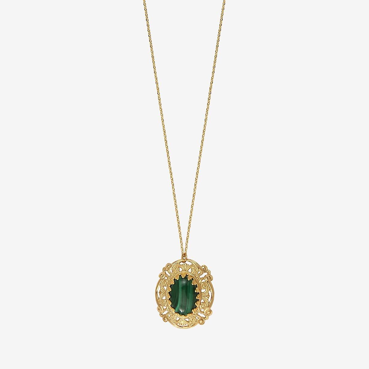 COLLANA IN ORO MODELLO GRANDE CON MALACHITE - DUBARRY