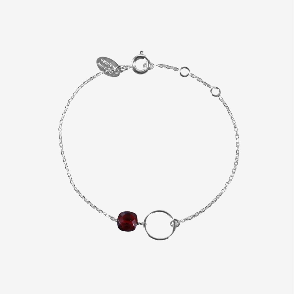 GARNET SILVER BRACELET - FIJI