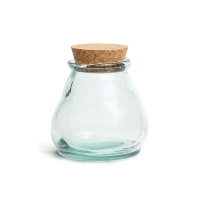 Le pot en verre Belly - Bleu - M