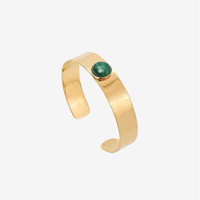 BRAZALETE MALAQUITA DORADA - MINIMAL