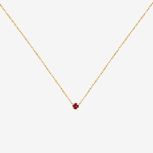COLLIER DORÉ RUBY - PARIS