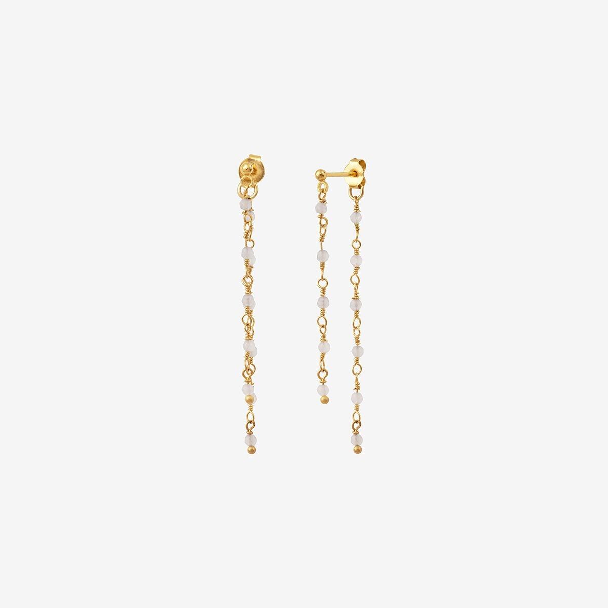 GOLDENE OHRRINGE MIT DOPPELTEN WEISSEN ZUCHTPERLEN – ROXANE