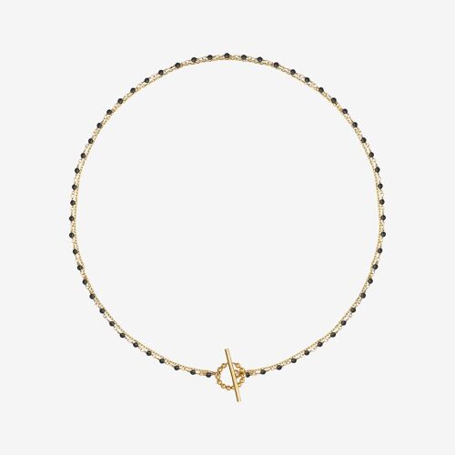 COLLIER DORÉ ONYX - ROXANE