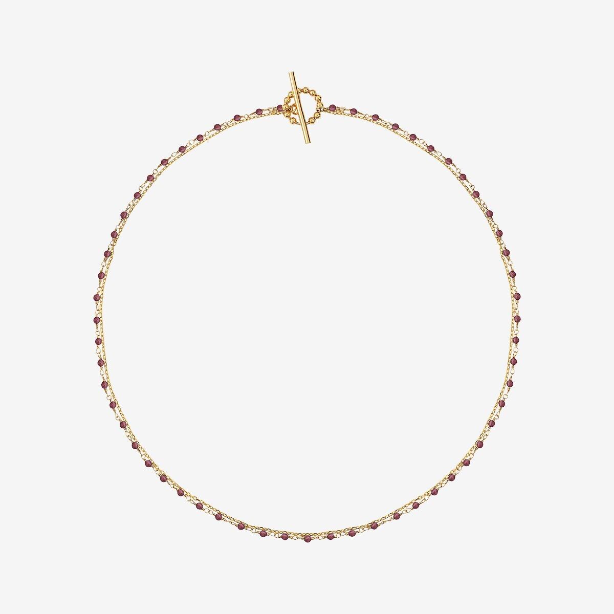 COLLANA IN GRANATO D'ORO - ROXANE