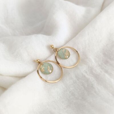 PENDIENTES LOUISE ORO VERDE