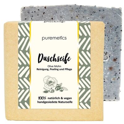 shower peeling soap "Olive Poppy"