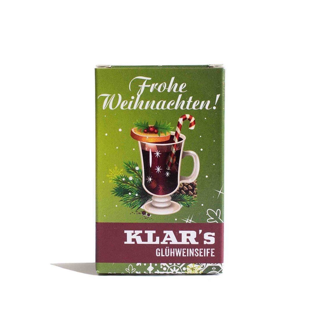 Jabón navideño de Klar's Jabón de vino caliente 100g, (sin aceite de palma)