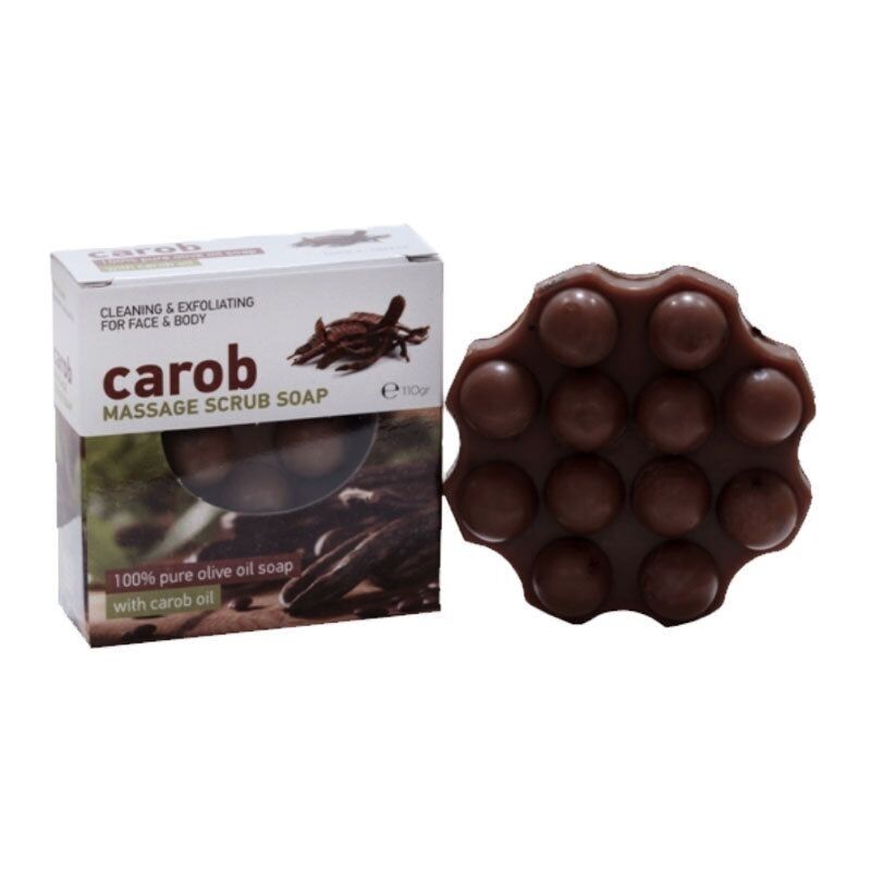 Jabón de masaje exfoliante con aceite de algarroba, 110g