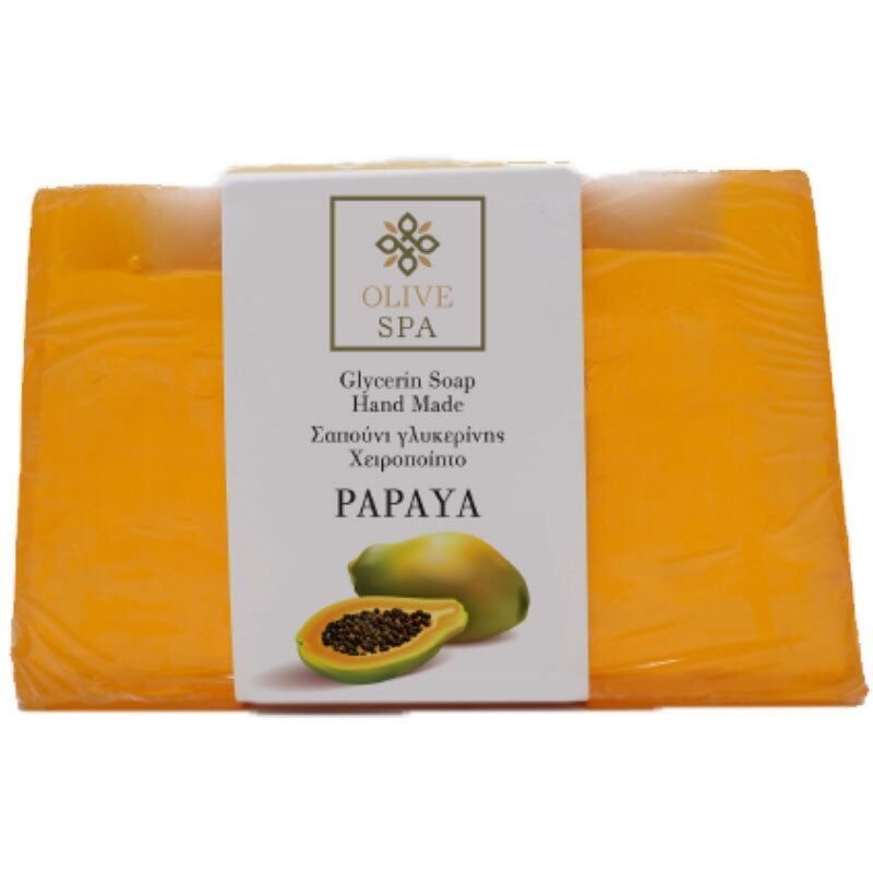 Jabón vegetal de glicerina artesanal - papaya, 100g