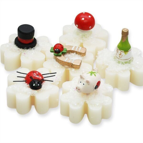 Jabón de leche de oveja trébol midi 25g con amuleto de la suerte, clásico