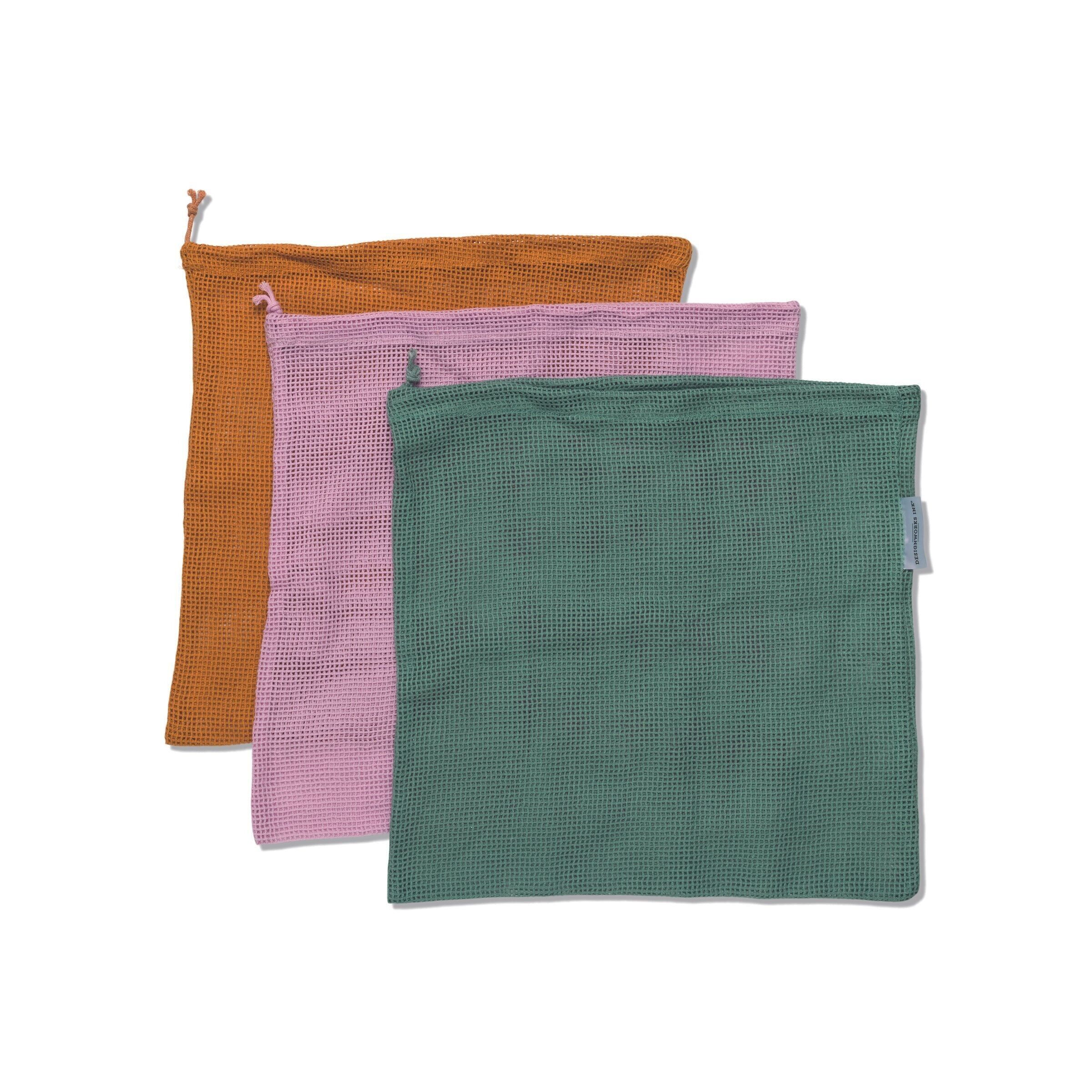 Reusable Produce Bags - Rust/Lilac/Hunter (Set Of 3)