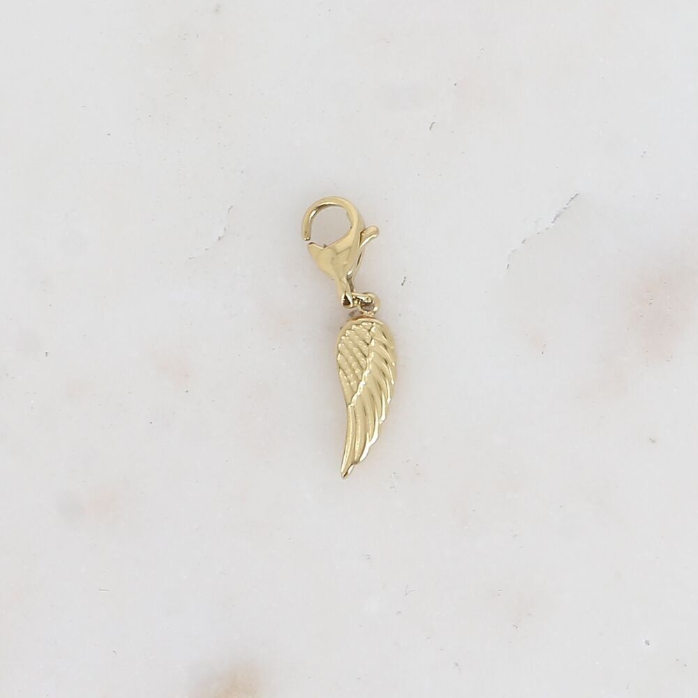 Charm – Flügel aus strukturiertem Edelstahl