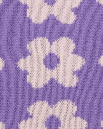 Cardigan à fleurs violet 6