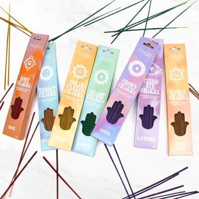 Juego de incienso para equilibrar los chakras: 7 paquetes (40 varillas cada paquete)
