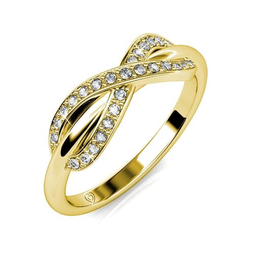Bague Trist - Doré et Cristal