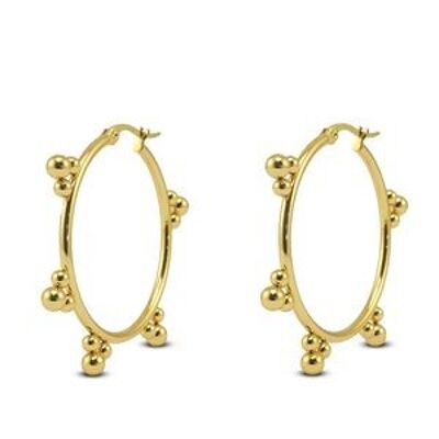 Pendientes bolitas doradas
