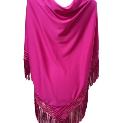 Large, plain flamenco shawl · Buganvilla (160 x 85cm)