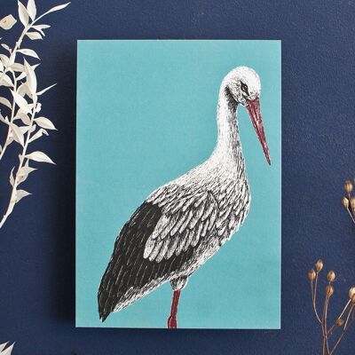 Postcard | stork