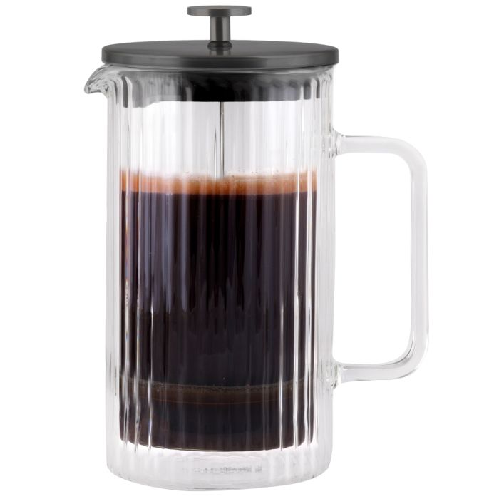 Coffee and tea maker with double wall 1000ml graphite matt TULIP 0671
