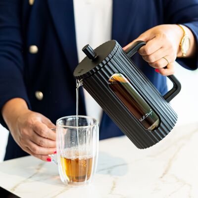"Cafetière et théière 1000ml LIVIO noir 0725 "