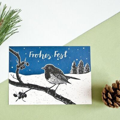 Christmas card | Robin (German)