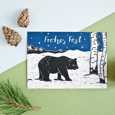 Weihnachtskarte | Bär
