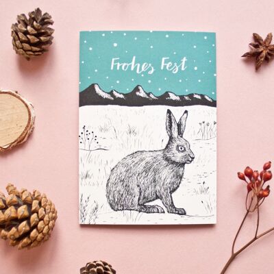 Carte de Noël | Lièvre variable