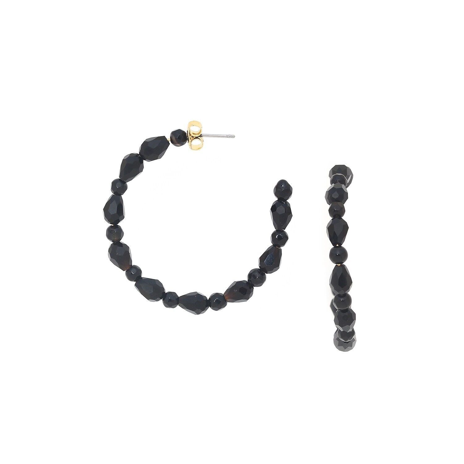 Orecchini a cerchio ARCIPEL in onice