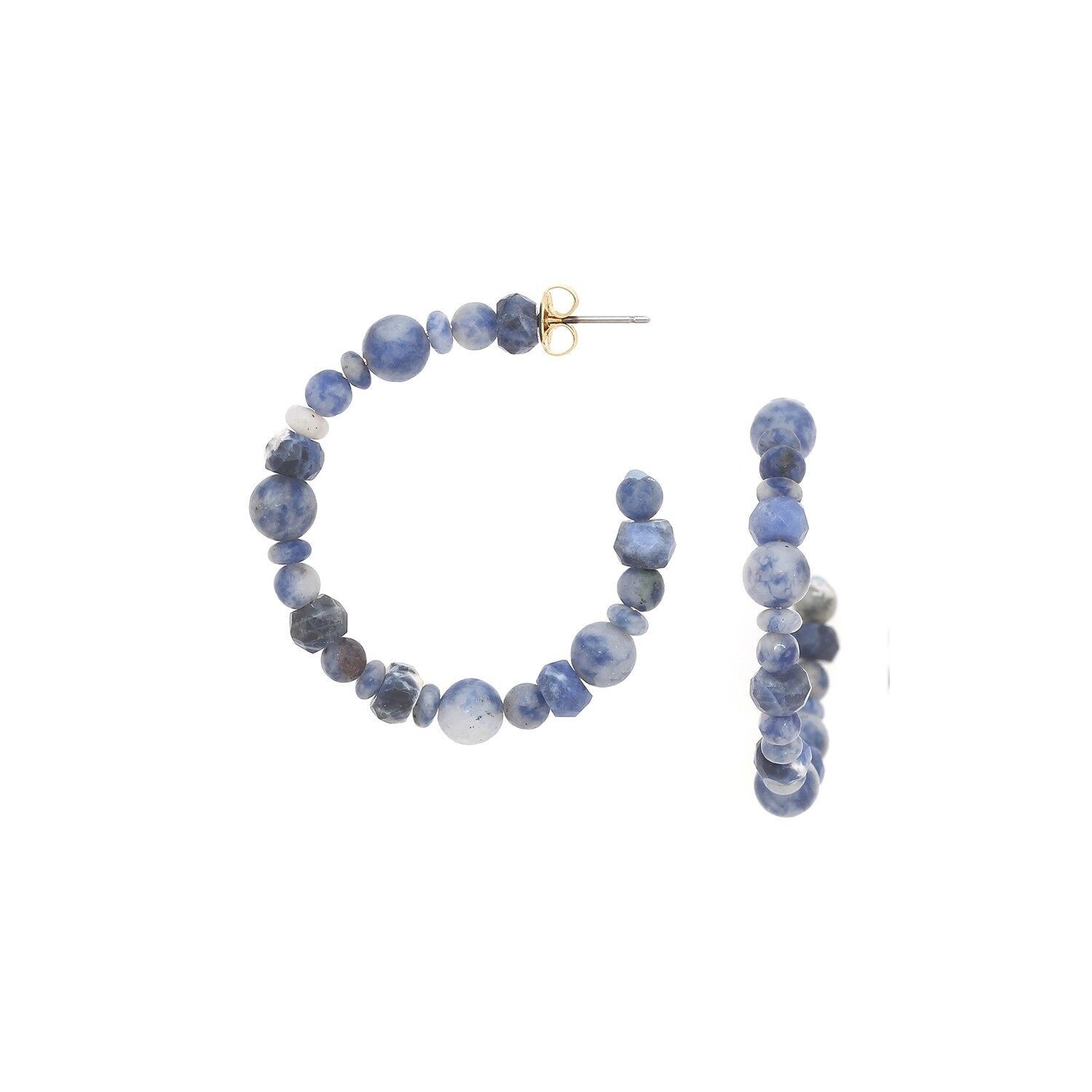 Orecchini a cerchio ARCIPEL in sodalite