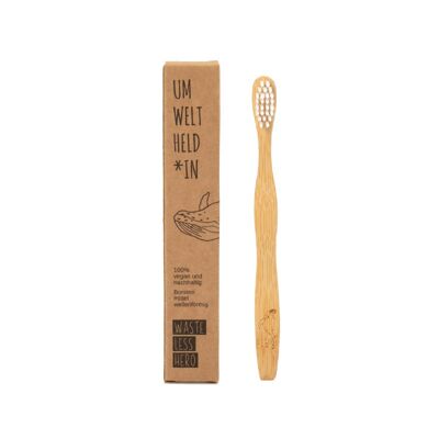 Children's bamboo toothbrush whale