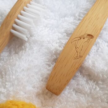 Licorne brosse à dents en bambou pour enfants 3