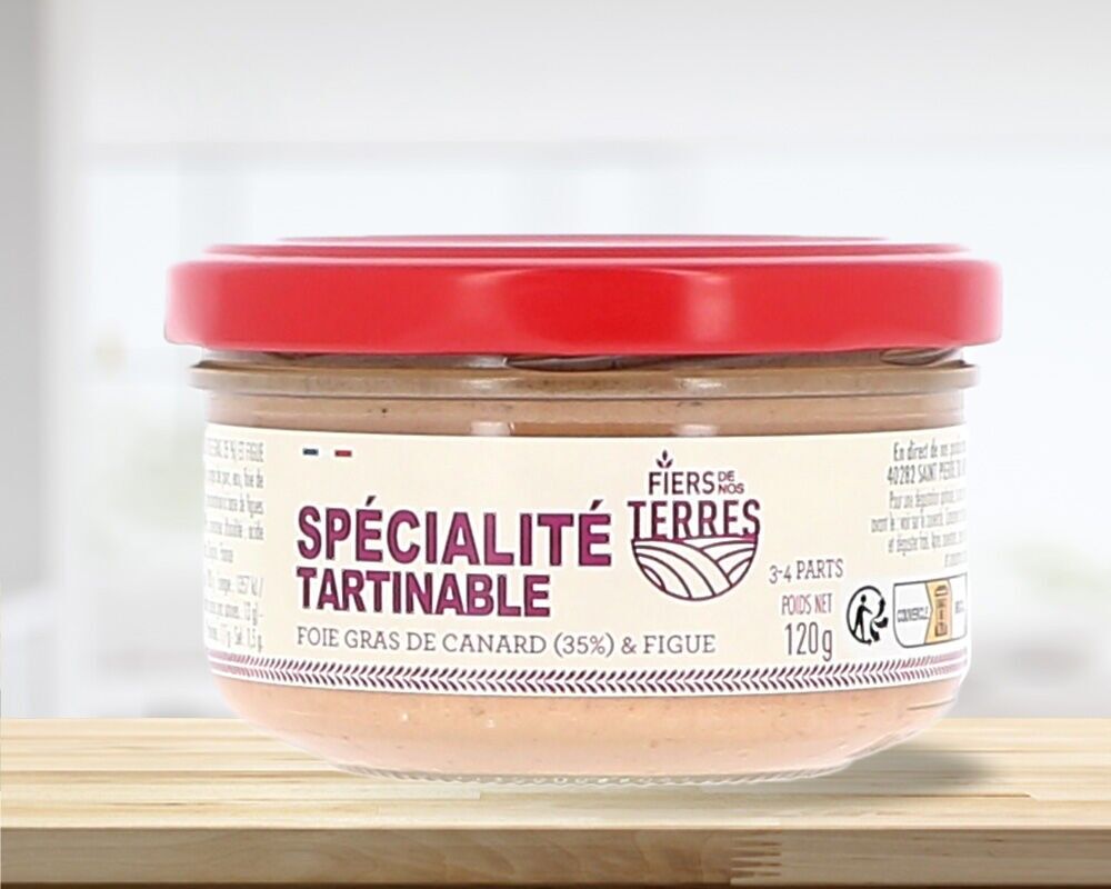 Specialità spalmabile di foie gras d'anatra 35% e fichi, verrine da 120 g
